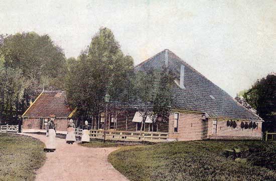 Deze stolpboerderij op de grens van Oterleek en Heerhugowaard werd in 1938 gesloopt.