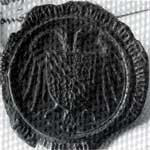 Zegel van Albrecht van Beieren, patroon van de Latijnse school te Hoorn.