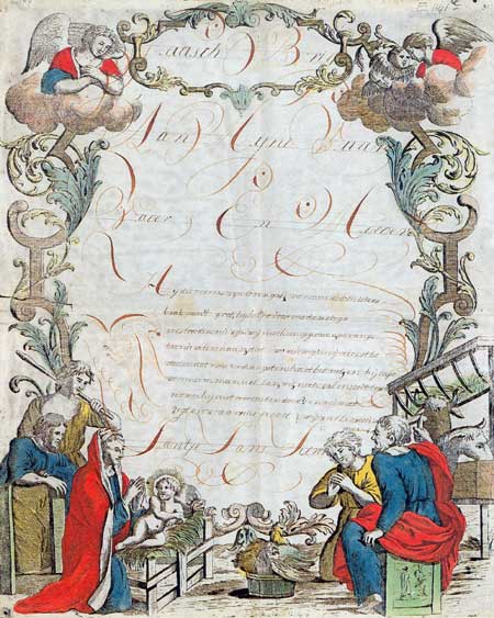 Met nieuwjaar, met het paasfeest en ter gelegenheid van Kerstmis schreven kinderen van oudsher fraai versierde felicitaties.