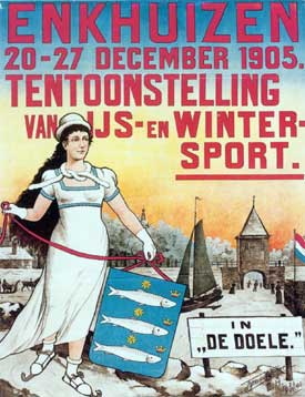 Hoewel 1905 geen strenge winter was, vierde men in Enkhuizen in december toch een ijsfeest.