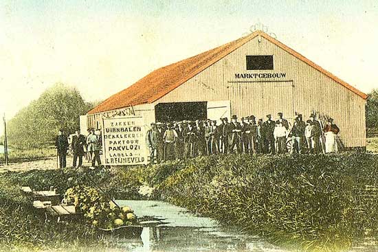 In Winkel werden tot 1900 groenten en aardappelen gewoon aan de Dorpsstraat geveild.
