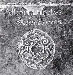 Grafsteen van Albert Dircksz uit Ursem.