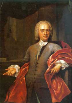 Portret van de Hoornse arts Fran&ccedil;ois Gallis uit de 18de eeuw.