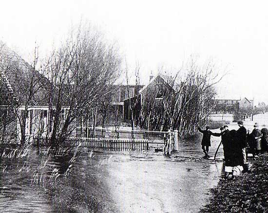 Van de 982 huizen die de Anna Paulownapolder in 1916 telde, kwamen er door de dijkdoorbraak 682 onder water te staan.