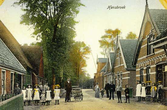 Gezicht op het dorp Hensbroek ca. 1910.