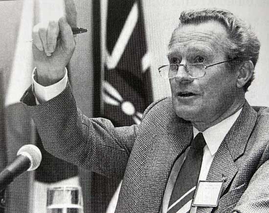 Joris Schouten tijdens een congres in Denver (1987).
