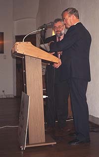 Prof. dr. Leo Noordegraaf (links), Jaap Raat (rechts).
