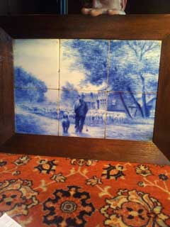 Delfts blauw tegeltableau 1910-1920.