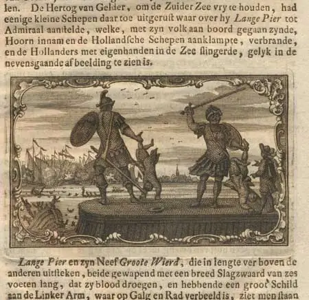 Voorstelling Grote Pier in Staatkundige Historie van Holland (september 1758).