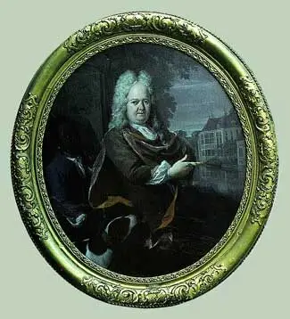 Portret van Adriaan van Bredehoff (1672-1733) en zijn slaaf Tabo Jans.
