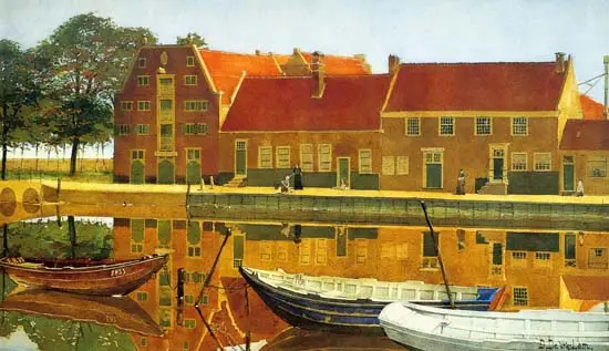 De Oosterhaven van Enkhuizen (met links de achterkant van het Peperhuis).
