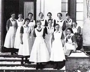 Het verplegend personeel van De Villa in 1937.