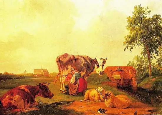 Melkerstijd in de omgeving van Alkmaar.