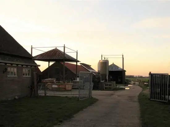 Twee hooivijzels  achter de boerderij aan de Grote Sloot, net over de Westfriese dijk.