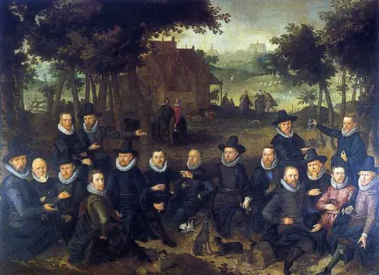 In de 17de eeuw waren de gegoede burgers van de steden lid van de schutterij.