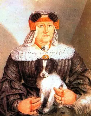 Portret van een welgestelde vrouw uit Hoorn uit het midden van de 19de eeuw.