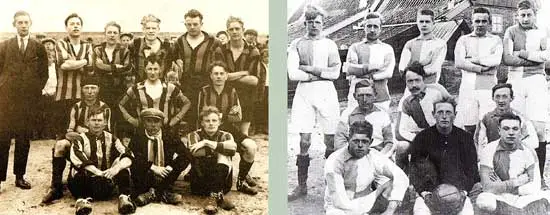 Leden van de voetbalclub Sparta, die later werd omgedoopt tot Schagen.