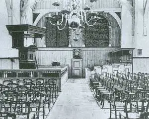 Interieur van de Nederlandse Hervormde Kerk te Schellinkhout.