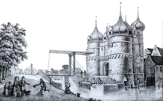 De oude Oosterpoort van Hoorn, gebouwd in 1510.