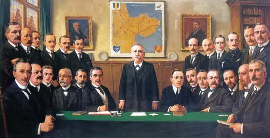Theo Molkenboer schilderde 26 Westfriese artsen bij het veertigjarig jubileum van G.C. van Balen Blanken in 1920.