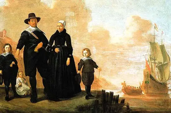 Portret van een Enkhuizer familie van de hand van Herman Doncker uit 1645.