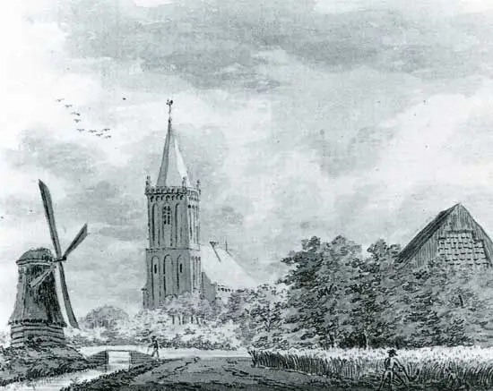 Tekening van Dirk van den Burg (1723-1773) van Hoogwoud.