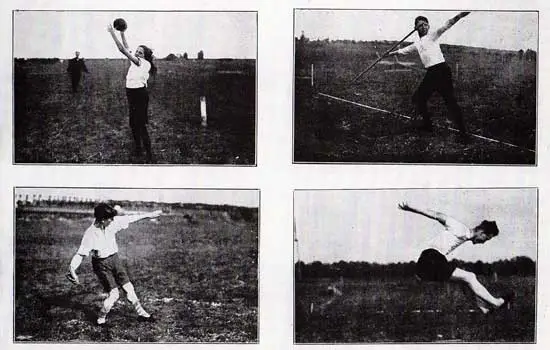 Impressie uit 1926 van de jaarlijkse atletiekdag in Wijdenes.
