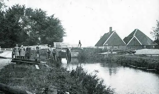 Het gehucht Groenveld, ten zuiden van Schagen.