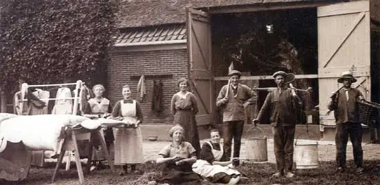 Grote schoonmaak in Hogebieren, een buurtschap gelegen tussen Haringhuizen en Moerbeek.