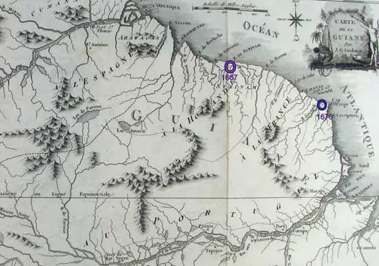 1667 Suriname, Nederlandse kolonie.