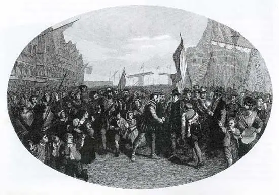 Als dank voor de steun aan Willem van Oranje ontving Enkhuizen in februari 1573 het recht van paalkist.