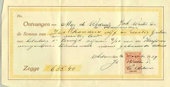 Rekeningen van de bouwers.