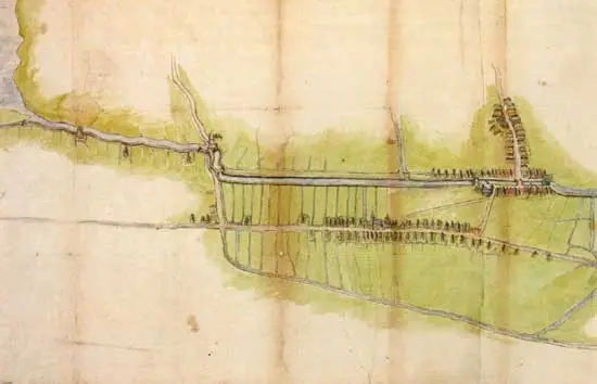 In 1590 vreesde Hoorn dat de aanleg van een sluis in de Wijzend.