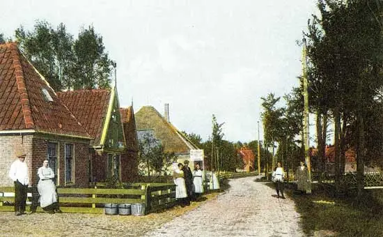 Dorpsgezicht van Hauwert rond 1910.