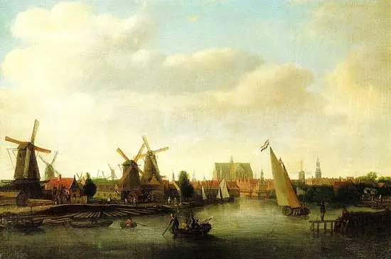 Gezicht op Alkmaar vanuit het Zeglis.